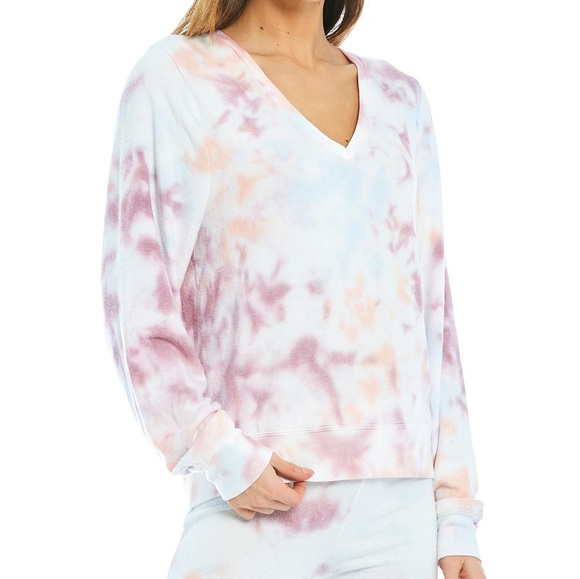 Wildfox Cloud Tie-Dye Deep V BBJ - Picture 2 of 8